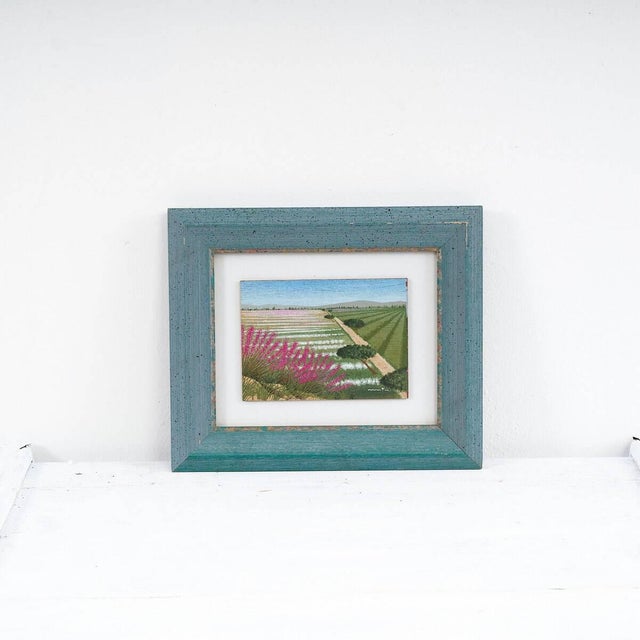 Mita Romano, Flower Field, 20th Century, Tempera on Panel For Sale - Image 5 of 5