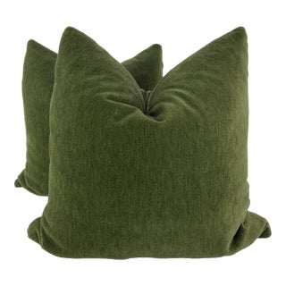 Chelsea Textiles "Alpaca Velvet" in Sunflower Seed 22" Pillows-A Pair For Sale
