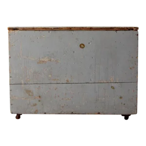 Vintage Industrial Wood Rolling Trunk