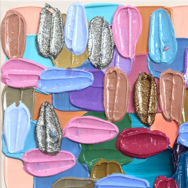 Alone Out There - Original Textured Abstract Acrylic and Glitter Painting on Canvas by Shiri Phillips For Sale In Los Angeles - Image 6 of 9