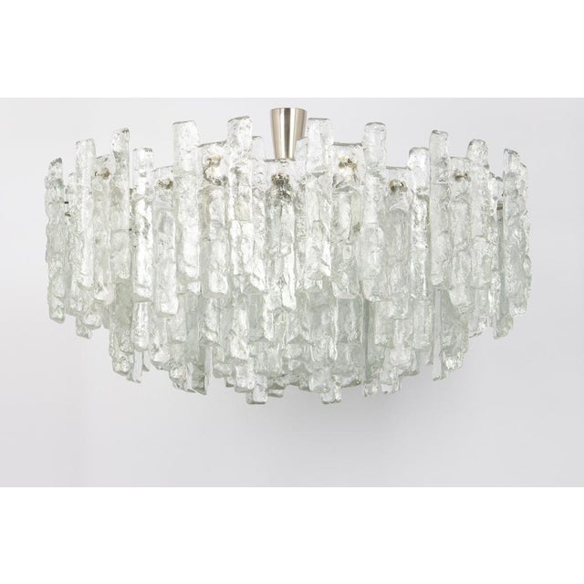 A stunning large chandelier with brilliant ice glasses made by kalmar (series: soria), germany, manufactured, circa...