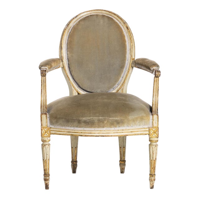 Portuguese Wooden Armchair, 19th Century For Sale
