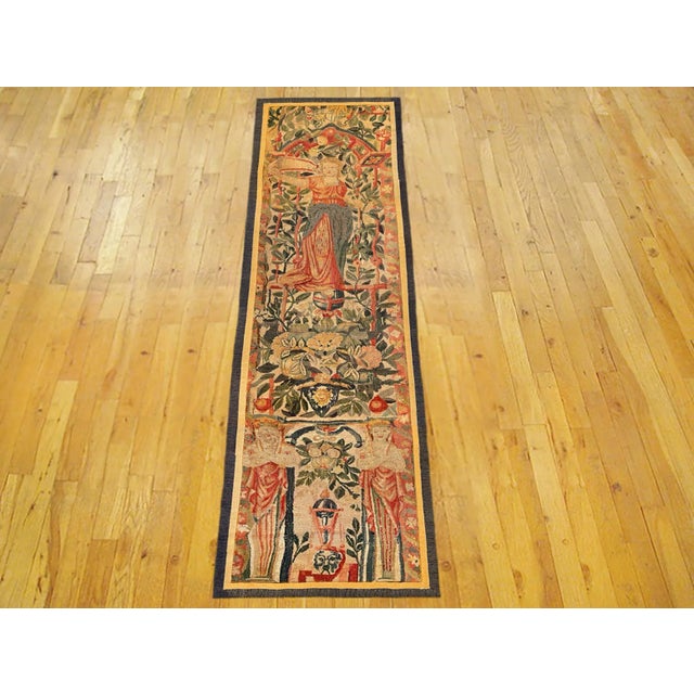 A Late 16th Century Flemish Mythological Tapestry Panel. This vertically oriented decorative tapestry panel depicts a...