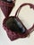 Mid 20th Century Victorian English Burgundy Wicker Conical Shaped Handle Wall Pockets, a Pair For Sale - Image 10 of 11
