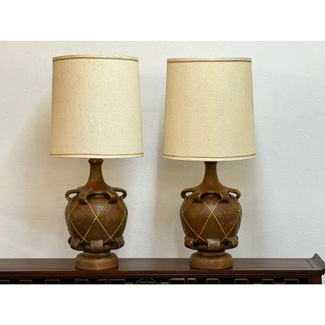 1970s Pair of Mid Century Modern Table Lamps For Sale In Los Angeles - Image 6 of 10