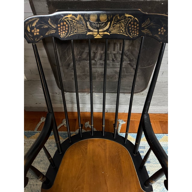 A rare and genuine antique L. Hitchcock rocking chair featuring the original stenciled maker’s mark on the crest rail...