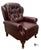 Wood Vintage Traditional American Style Tufted Leather Recliners - Pair For Sale - Image 7 of 12
