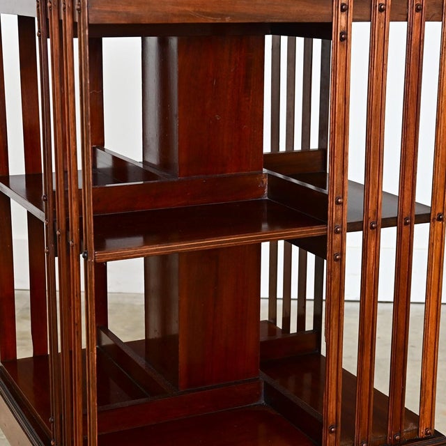 English 19th Century Mahogany Revolving Bookcase For Sale - Image 11 of 12