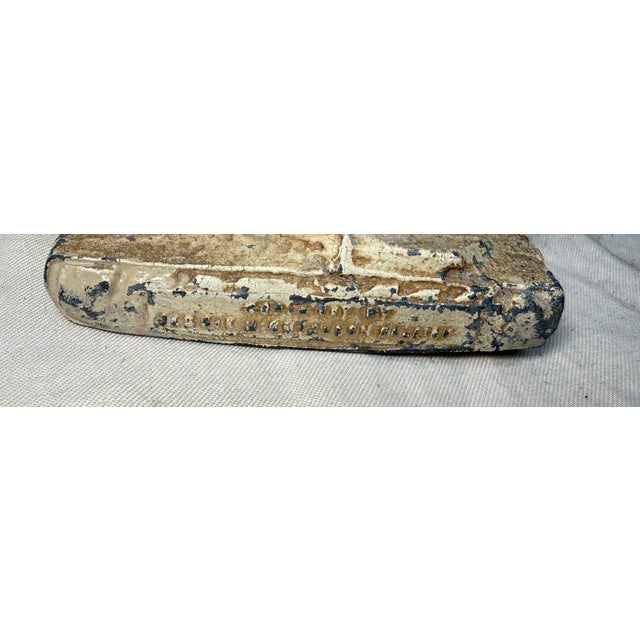Antique Thrifty Be Wise Metal Pig Hand Painted Cast Metal Coin Still Dime Bank For Sale - Image 9 of 10