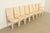 Cassina Mario Bellini Style Italian Modern Cream Leather Wrapped High Back Dining Chairs, Set of Eight For Sale - Image 4 of 14
