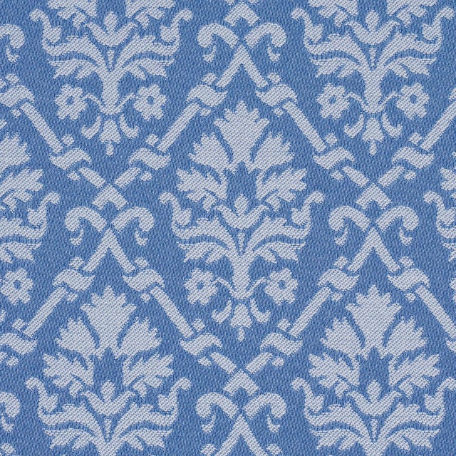 Schumacher Sample - Schumacher Grant Damask Fabric In Cobalt For Sale - Image 4 of 5