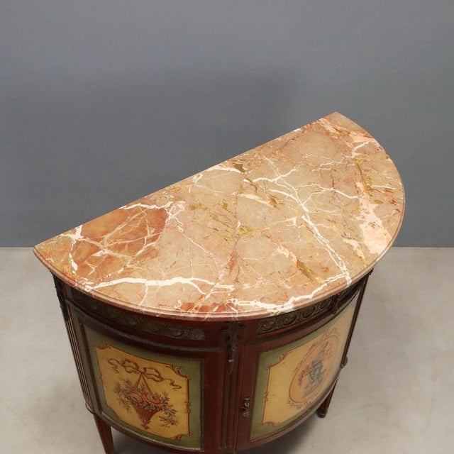 Neoclassical Style Demi-Lune Sideboards, Set of 2 For Sale - Image 12 of 15