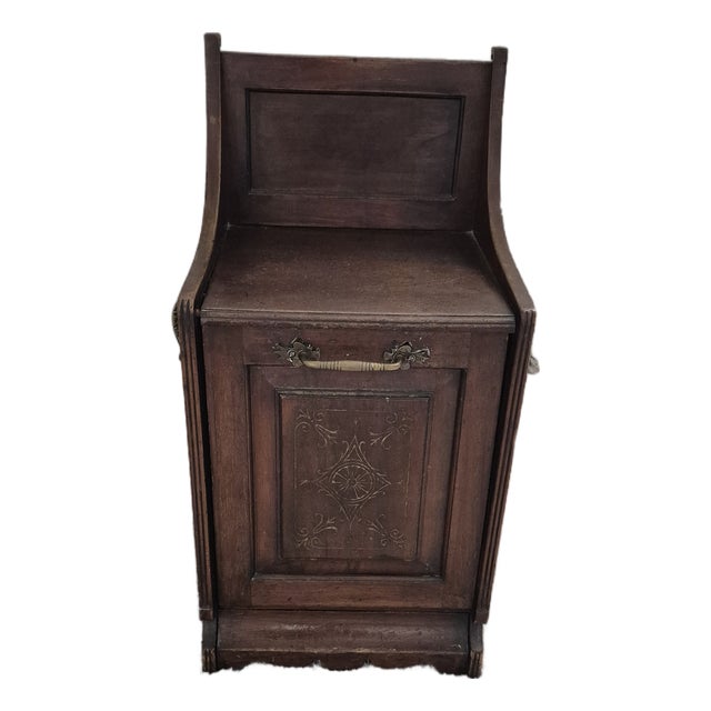 Late 19th Century Victorian Style Wod Coal Box / Purdonium For Sale
