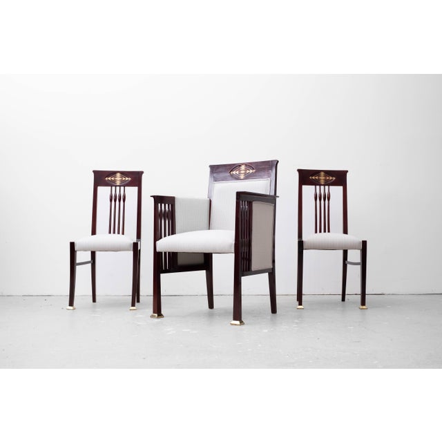 Metal Antique Art Nouveau Seating Group by Hans Christiansen for Ludwig Schäfer, 1890s, Set of 3 For Sale - Image 7 of 18