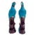Early 20th Century Chinese Turquoise Porcelain Perched Phoenix Birds - A Pair For Sale - Image 4 of 10