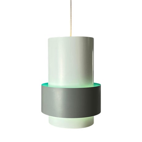 White, Grey, and Turquoise Pendant Lamp by Jo Hammerborg for Fog & Mørup For Sale