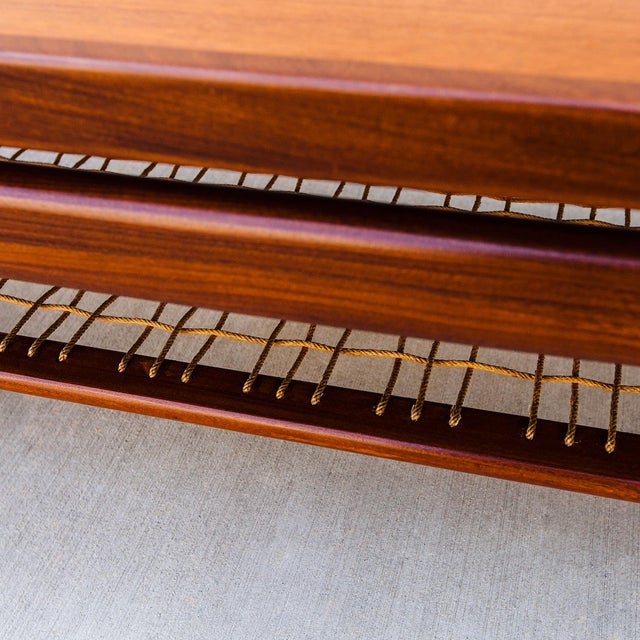 Mogens Kold Møbelfabrik Sculptural Danish Modern Two-Tier Floating Top Teak Coffee Table by Arne Hovmand Olsen, Attributed For Sale - Image 4 of 15