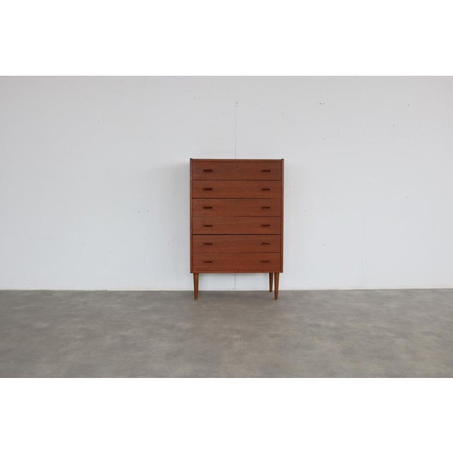 Brown Vintage Danish Chest of Drawers in Teak, 1960s For Sale - Image 8 of 8