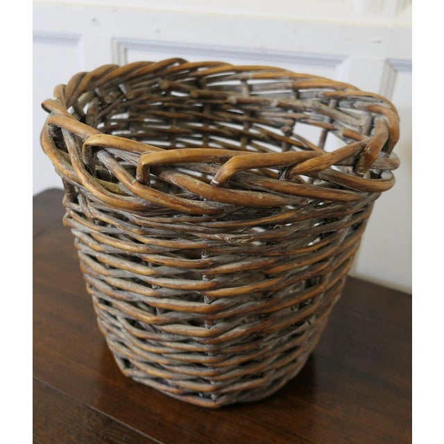 Wicker Waste Paper Basket For Sale - Image 5 of 8