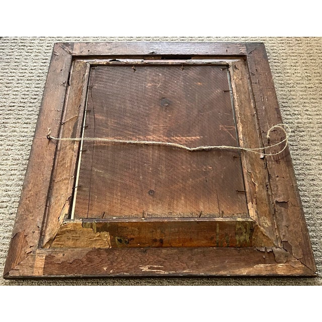 Wood Circa 1900 American Victorian “The Crucifixion of Jesus Christ” Framed Chromolithograph Print Reproduction For Sale - Image 7 of 7