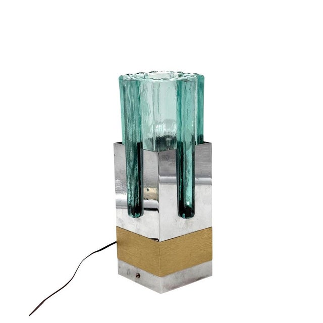 Mid-Century Modern Hollywood Regency Table Lamp by Gaetano Sciolari, 1970s For Sale - Image 3 of 13