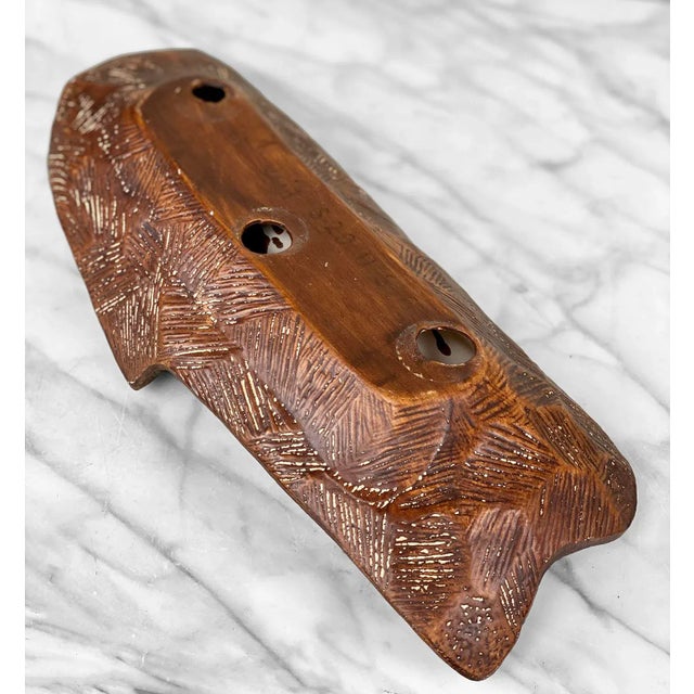 Orange Mid-Century California Pottery Orange Drip Glazed Centerpiece Cigar Ashtray For Sale - Image 8 of 9