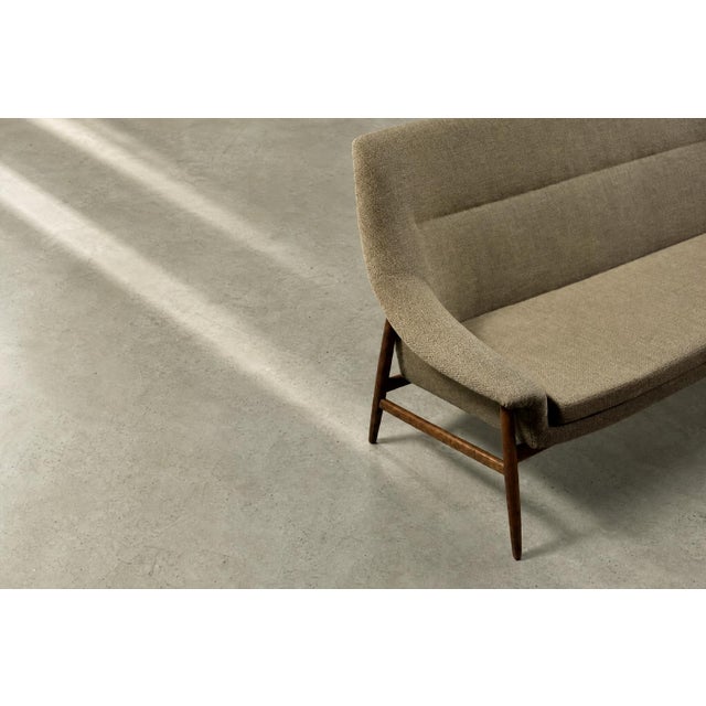 1960s Mid-Century Modern Scandinavian Two-Seater Grace Sofa in Brown Fabric from Ikea, 1961 For Sale - Image 5 of 18