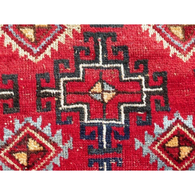 Ruby Red 1960's Handknotted Turkish Rug -52"x81" For Sale - Image 8 of 13