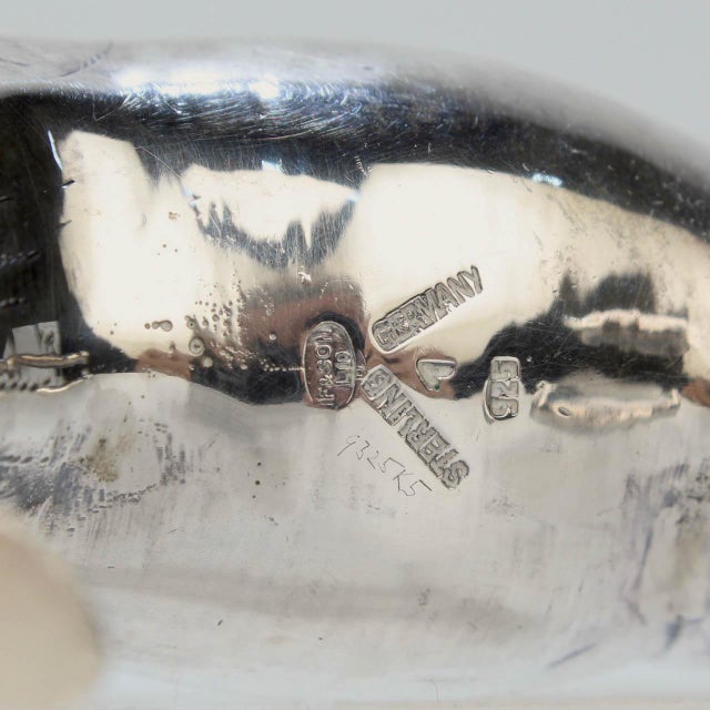 Figural Israel & Son Ltd. Sterling Silver Cow Creamer or Milk Pitcher For Sale - Image 12 of 12