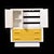 Mid-Century Modern Space Age Broyhill Chapter One Yellow and White Gentlemen's Chest Dresser For Sale - Image 3 of 15