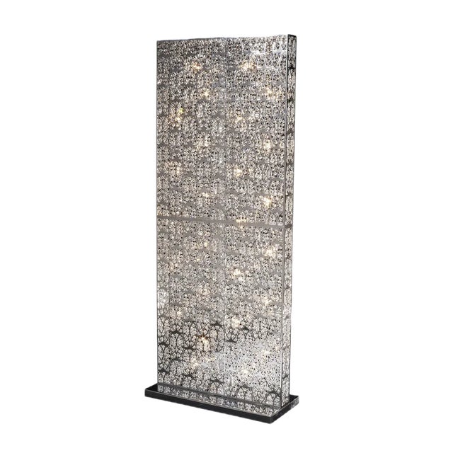 Steel & Crystal Rectangular Separe Arabesque Floor Lamp from Vgnewtrend For Sale