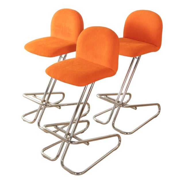 Space Age Bar Stools, 1970s, Set of 3 For Sale
