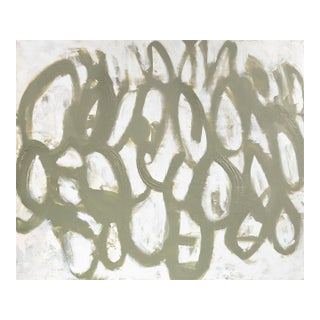 Sounds of Whispers - Original Contemporary Graffiti Abstract Mixed Media Painting on Canvas For Sale