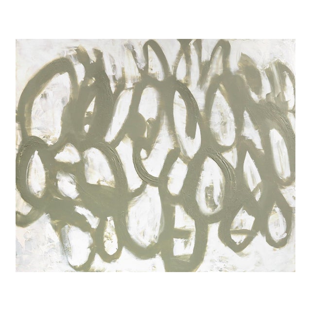 Sounds of Whispers - Original Contemporary Graffiti Abstract Mixed Media Painting on Canvas For Sale