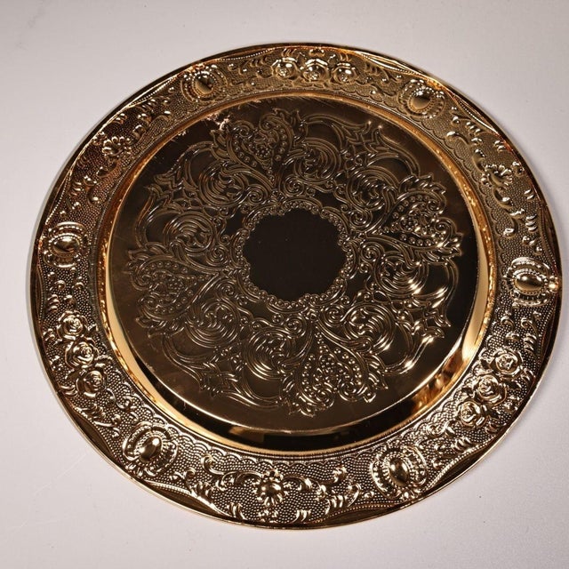 Vintage Gilt and Enamel Liqueur Set With Floral Motif and Tray For Sale In Los Angeles - Image 6 of 9