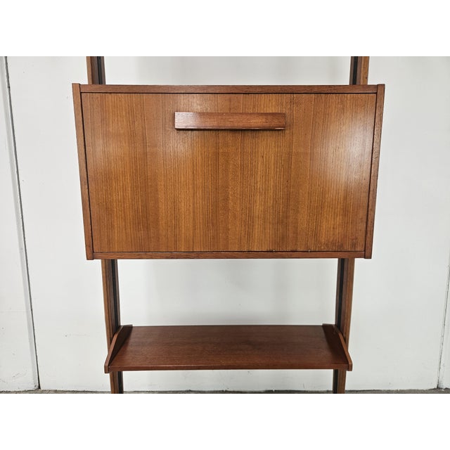 Swedish Teak Bookcase with Adjustable Brass Legs, 1960 For Sale - Image 10 of 18
