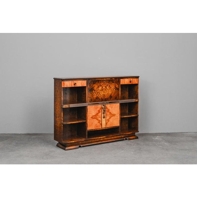 Item: Bookcase with secretary compartment Period & Style: Art Deco - first half of the 20th century Features - elegant...