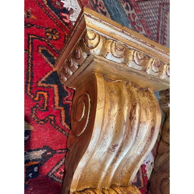 Pair of English Giltwood Wall Brackets For Sale - Image 14 of 14