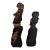Set of 2 Rapa Nui Moai — Hand-Carved Wood Wall Sculptures (Chile) For Sale