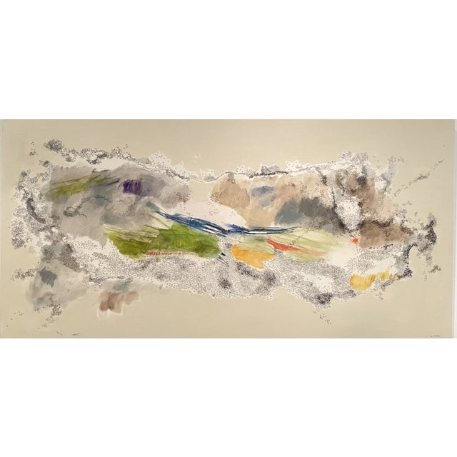 Large Modern Abstract Expressionist Painting Titled "Murmuration" Large Nature Inspired by Michele Zuzalek For Sale