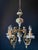 Antique Chandelier in Ceramic and Brass, 1960s For Sale - Image 9 of 11