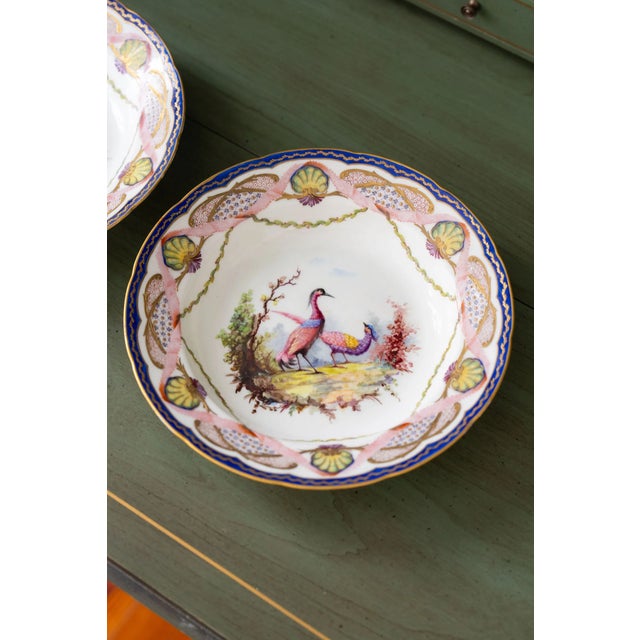 18th Century Pair of 18th Century French Sèvres Hand Painted Bowls For Sale - Image 5 of 13