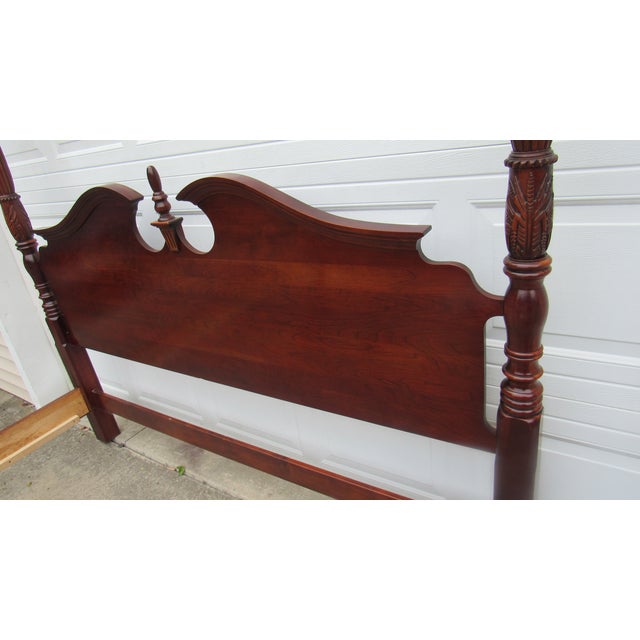 1980s 1980s Pennsylvania House Pa House Cherry King Size Poster Bed Designer For Sale - Image 5 of 11
