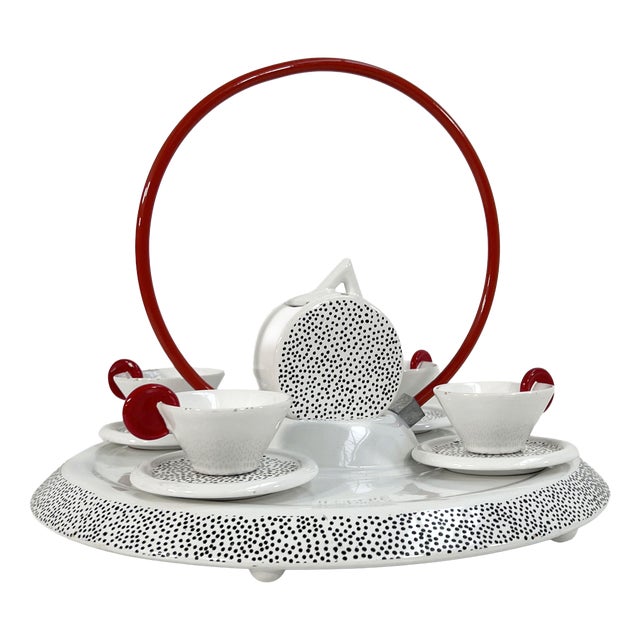 Tea Service by Luigi Saccardo & Materassi Massimo for Mas Italy, 1980s For Sale