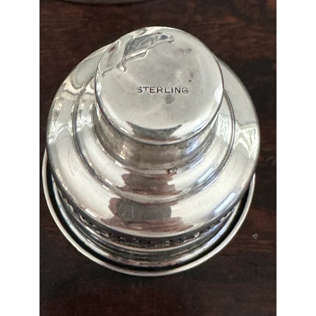 Pair of Modernist Style Elizabeth II Sterling Silver Candlesticks by Mappin & Webb For Sale - Image 10 of 11