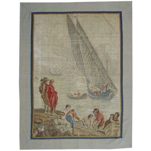 Textile 18th Century French Tapestry For Sale - Image 7 of 7