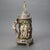 Oversized Antique Italian Majolica Figural Footed Tankard with Classical Scene c1890 Measures - 20" x 10" x 7 1/4"