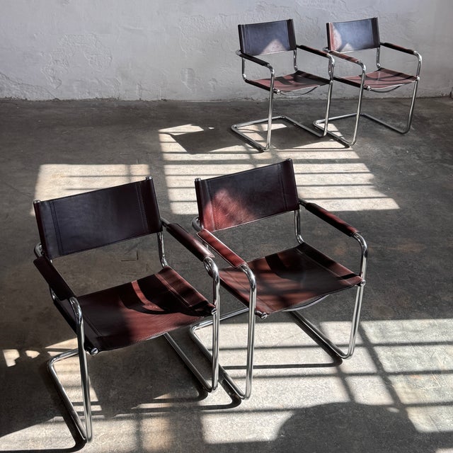 MG5 Leather Chairs by Matteo Grassi, 1970, Set of 4 For Sale - Image 17 of 17