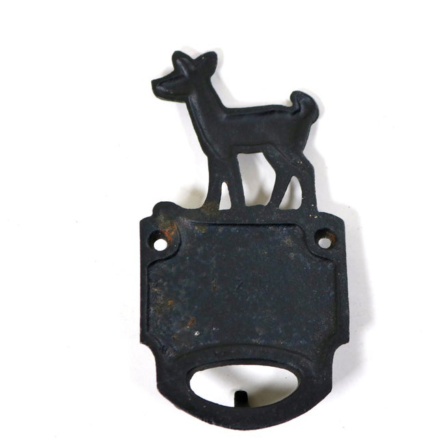 Farmhouse Vintage Cast Iron Hook-"Be a Dear Hang It Here" For Sale - Image 3 of 6