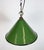 British Industrial Green Enamel Factory Pendant Lamp, 1950s For Sale - Image 6 of 15
